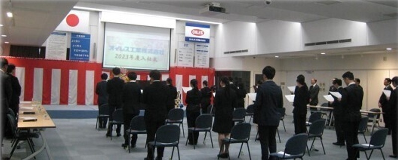 入社式を行いました！の画像